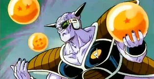 Ginyu llevendose las DragonBalls