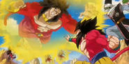 Broly Super Saiyajin 4 vs Goku