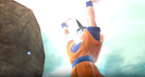 Goku gathers energy for a Spirit Bomb in Raging Blast 2