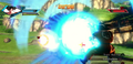 Goku fires a Kamehameha in Xenoverse