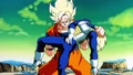 Goku catches Vegeta