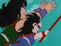 Goku and Yamcha rush to grab Bulma