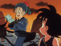 Bulma on a Kawasaki Bike