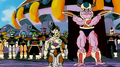 Fisshi in the far left corner behind Mecha-Frieza & Cold