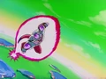 Frieza flies towards Krillin