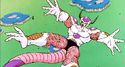 Frieza falling after being kicked by Gohan