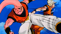 Super Buu kicking Goku away