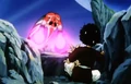 Kid Buu attacks Mr. Satan