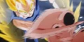 Vegeta smashes Kid Buu in the intro to Ultimate Tenkaichi