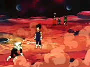Vegeta enfrentando Pui Pui em Zoon