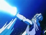 Vegito uses Big Bang Flash