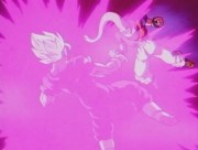 Super Boo Gohan intentando vencer a Vegetto con la técnica.