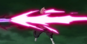 Goku Black fires a long ranged attack.