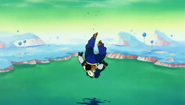 Zarbon's corpse plummets into the Namekian sea