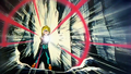 Android 18 fires energy blasts at Cell
