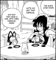 Puar drinking tea.