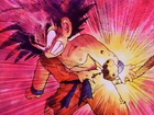 Goku takes the full force of King Piccolo's rock