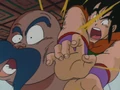 Yamcha uses his Wolf Fang Fist against another opponent
