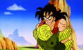 Yamcha, moments before being killed by a Saibaman