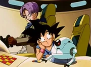 Gil con Goku e Trunks