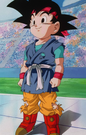 Goku Jr. wearing Goku's old Gi