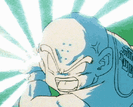 Krillin charging a Kamehameha