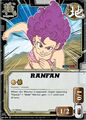 Ranfan in her panties on her card in the Dragon Ball Collectible Card Game