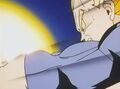 Vegeta fires Super Energy Wave Volley at Future Trunks