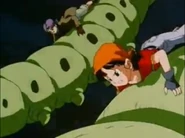 Trunks y Pan atacan a los Mouma.