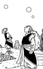 Dragon ball super manga cap 1 - kaiohshin il sommo e kibitoshin osservano beerus e whis dal loro pianeta