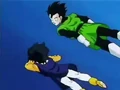 Gohan and Videl flying
