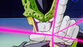 Perfect Cell uses a Death Beam to kill a ZTV reporter