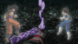 Vegetto se divide em Goku e Vegeta