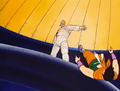 Bandages throws Yamcha into the Devil's Toilet