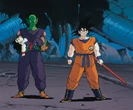 Piccolo holding Gohan and Goku with the Power Pole in The World's Strongest