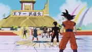 Gohan and the others transported to the tournament arena