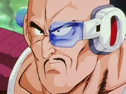 Nappa wearing his blue scouter