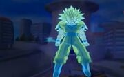 SS3 Goku after absorbing Spirit Bomb Budokai 3