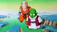 Krilin junto a Dende