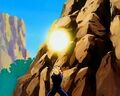 Gohan destroys a mountain