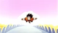 Goku flies over the Snake Way