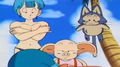 Bulma upset at Master Roshi