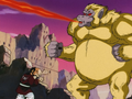 Golden Great Ape Goku firing his Fire Breath