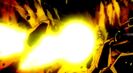 Majin Vegeta's Final Flash travels towards Goku