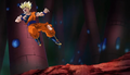 PTETS - Goku knocked back by punch