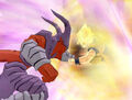 Goku and Super Janemba in battle