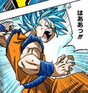 Goku Blue Kaioken about to punch