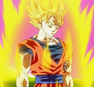 Goku como Supersaiyano de Primer Grado en la película Dragon Ball Z: La batalla de los dioses