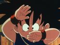 Goku seeing the Capsule House