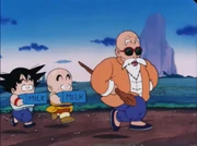 Goku and Krillin deliver milk